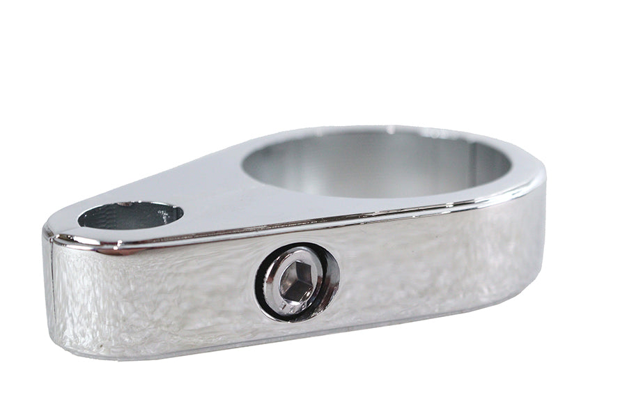V-Twin Chrome Clutch Cable Clamp 1-1/4 inch - Durable Frame Tube Securing Accessory