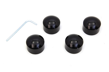 V-Twin Part 04-0901AGB Cylinder Headbolt Cover Set in Black for Harley Davidson FLT
