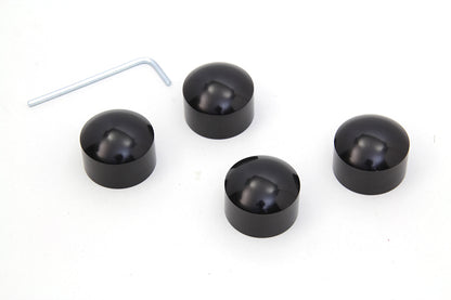 V-Twin Part 04-0901AGB Cylinder Headbolt Cover Set in Black for Harley Davidson FLT
