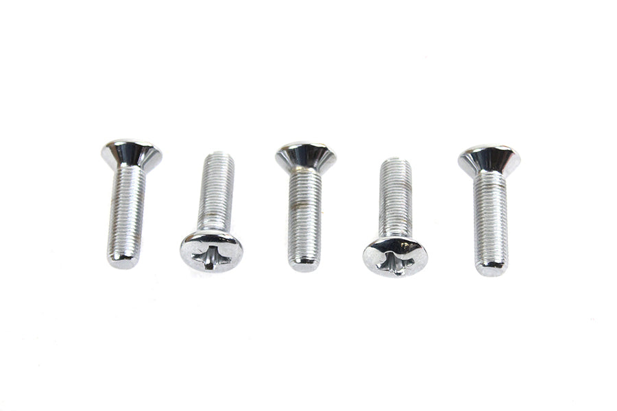 Colony 2005-CHR-5PK 3/8 inch-24 x 1-1/4 inch Chrome Countersunk Screw, Pack of 5