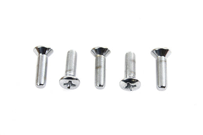 Colony 2005-CHR-5PK 3/8 inch-24 x 1-1/4 inch Chrome Countersunk Screw, Pack of 5