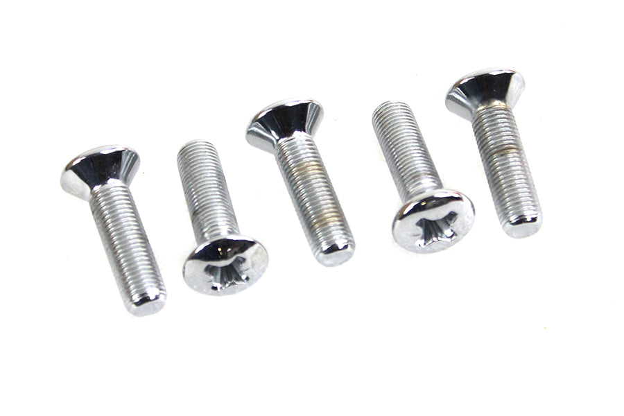 Colony 2005-CHR-5PK 3/8 inch-24 x 1-1/4 inch Chrome Countersunk Screw, Pack of 5