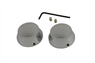 V-Twin Chrome Swingarm Pivot Cover Set for Harley Davidson XL Models