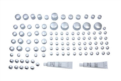 V-Twin Chrome Bolt Cap 74 Piece Cover Kit for Harley Davidson XL (1984-1993)