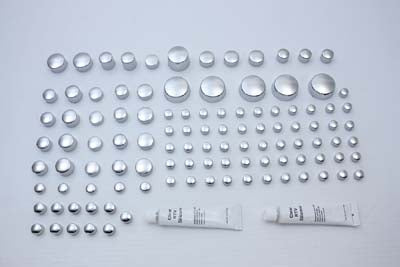 V-Twin Chrome Bolt Cap 74 Piece Cover Kit for Harley Davidson XL (1984-1993)