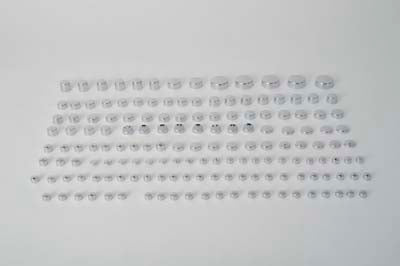 V-Twin Wyatt Gatling Chrome Bolt Cap Cover Kit (156 Pieces) for Harley Davidson FXD