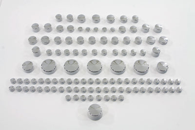 V-Twin Chrome Bolt Cap 109 Piece Cover Kit for Harley Davidson XL