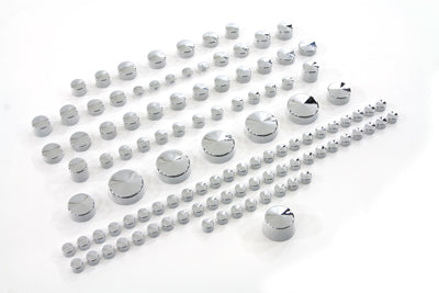 V-Twin Chrome Bolt Cap 109 Piece Cover Kit for Harley Davidson XL