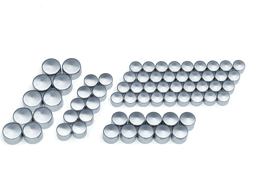 V-Twin M8 Engine Bolt Cover Kit Chrome for Harley Davidson FLT Models