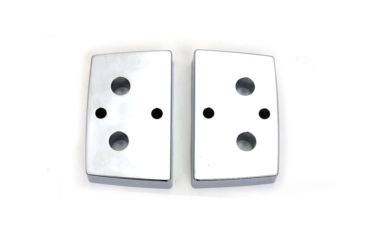 V-Twin Chrome Saddlebag Latch Spacers for Harley Davidson FLT Models