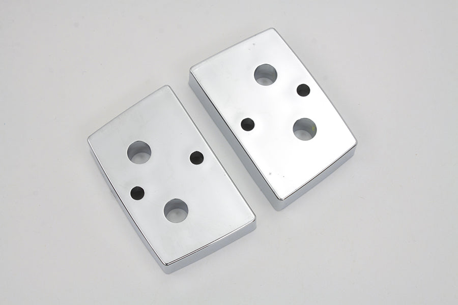 V-Twin Chrome Saddlebag Latch Spacers for Harley Davidson FLT Models