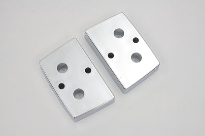 V-Twin Chrome Saddlebag Latch Spacers for Harley Davidson FLT Models