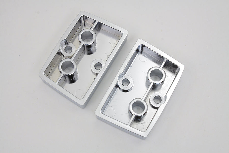V-Twin Chrome Saddlebag Latch Spacers for Harley Davidson FLT Models