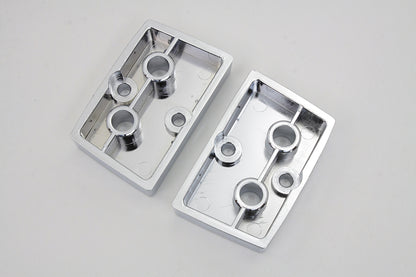 V-Twin Chrome Saddlebag Latch Spacers for Harley Davidson FLT Models