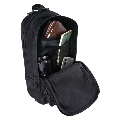 Rothco Tactical Traveler Sling Bag Black – Compact 10-Liter Crossbody with Concealed Carry and Rugged Water-Resistant Material