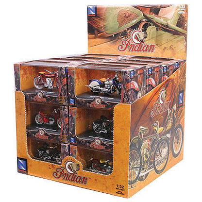 NewRay 1:32 Scale Indian Motorcycle Die-Cast Model Set, 24 Pieces - Part Number 06067