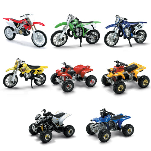 NewRay 06227C 1:32 Scale D/C ATV & Dirt Bike Model Set (24 Pieces)