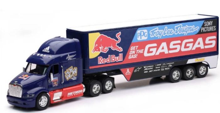 NEWRAY 1/32 TLD Red Bull GasGas Race Team Truck Model - Scale Collectible
