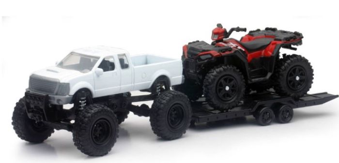 NEWRAY Die Cast Offroad Pickup with Polaris Sportsman XP1000 - Set