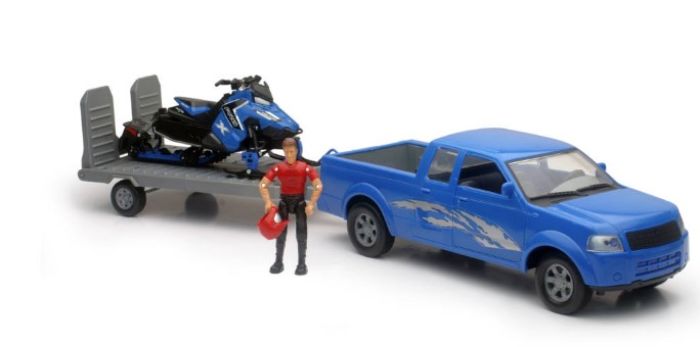 NEWRAY SS-37406A 1/18 Polaris Switchback Snowmobile & Figurine Set