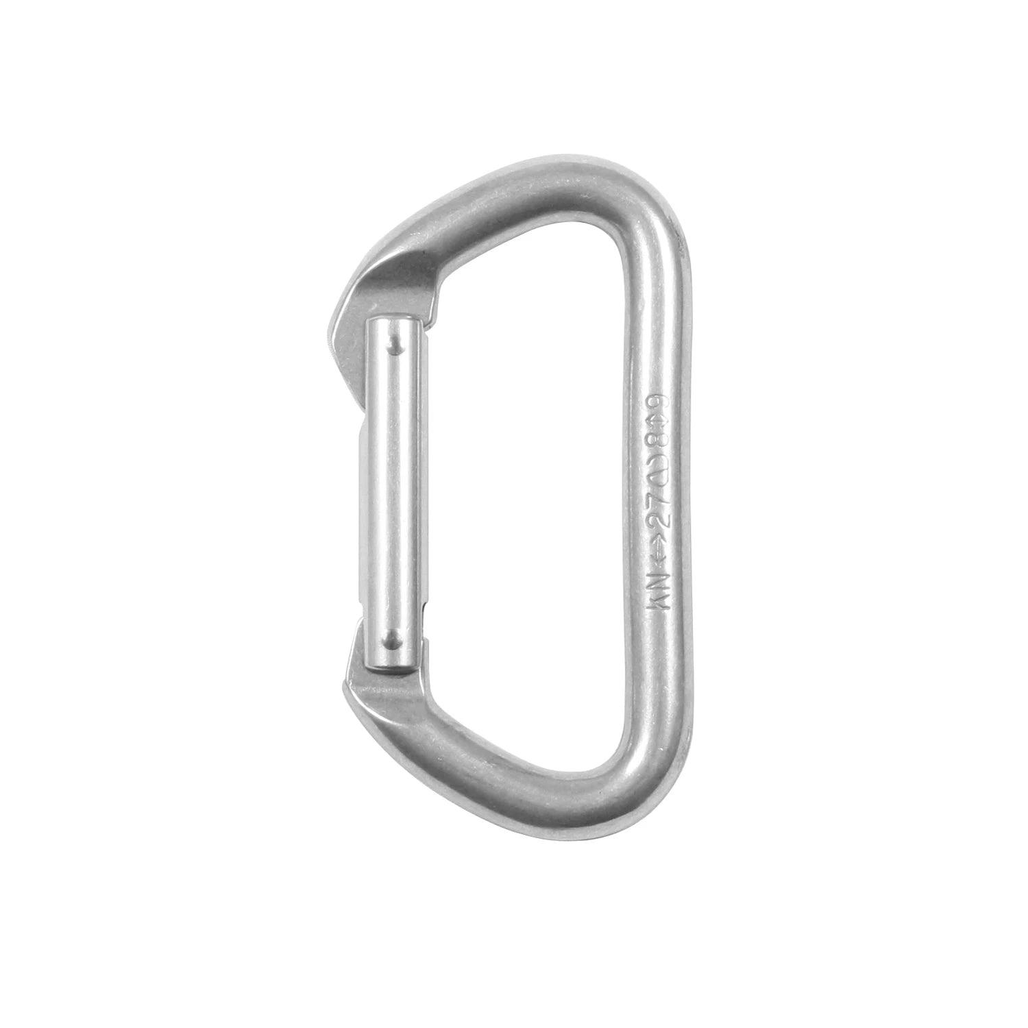 D Climbing Carabiner Silver by Brand - Part 377, Lightweight Aluminum Gear for Climbing