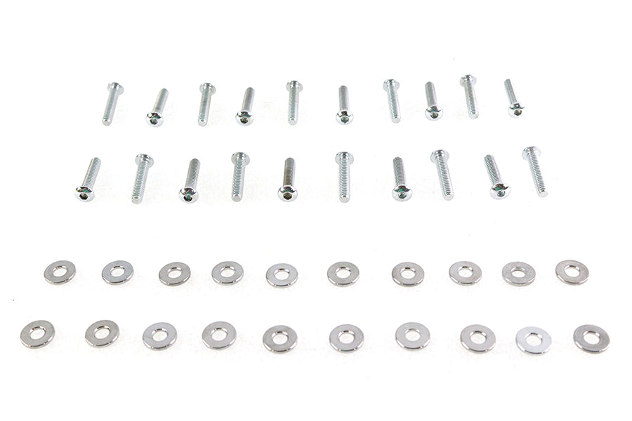 Colony M8 Rocker Box Cover Allen Screw Kit Chrome for Harley Davidson FLT