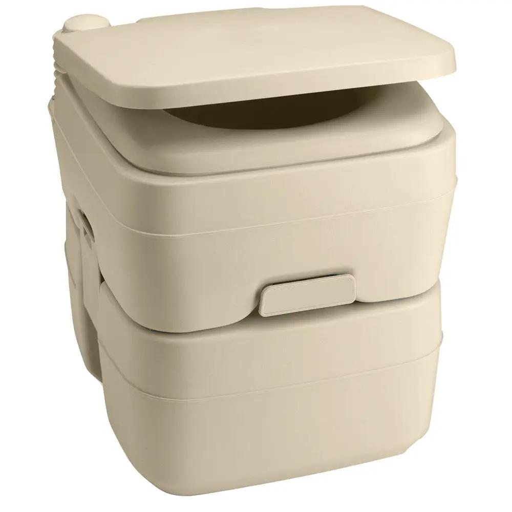 Dometic 965 MSD Portable Toilet with Mounting Brackets - 5 Gallon Parchment by Dometic