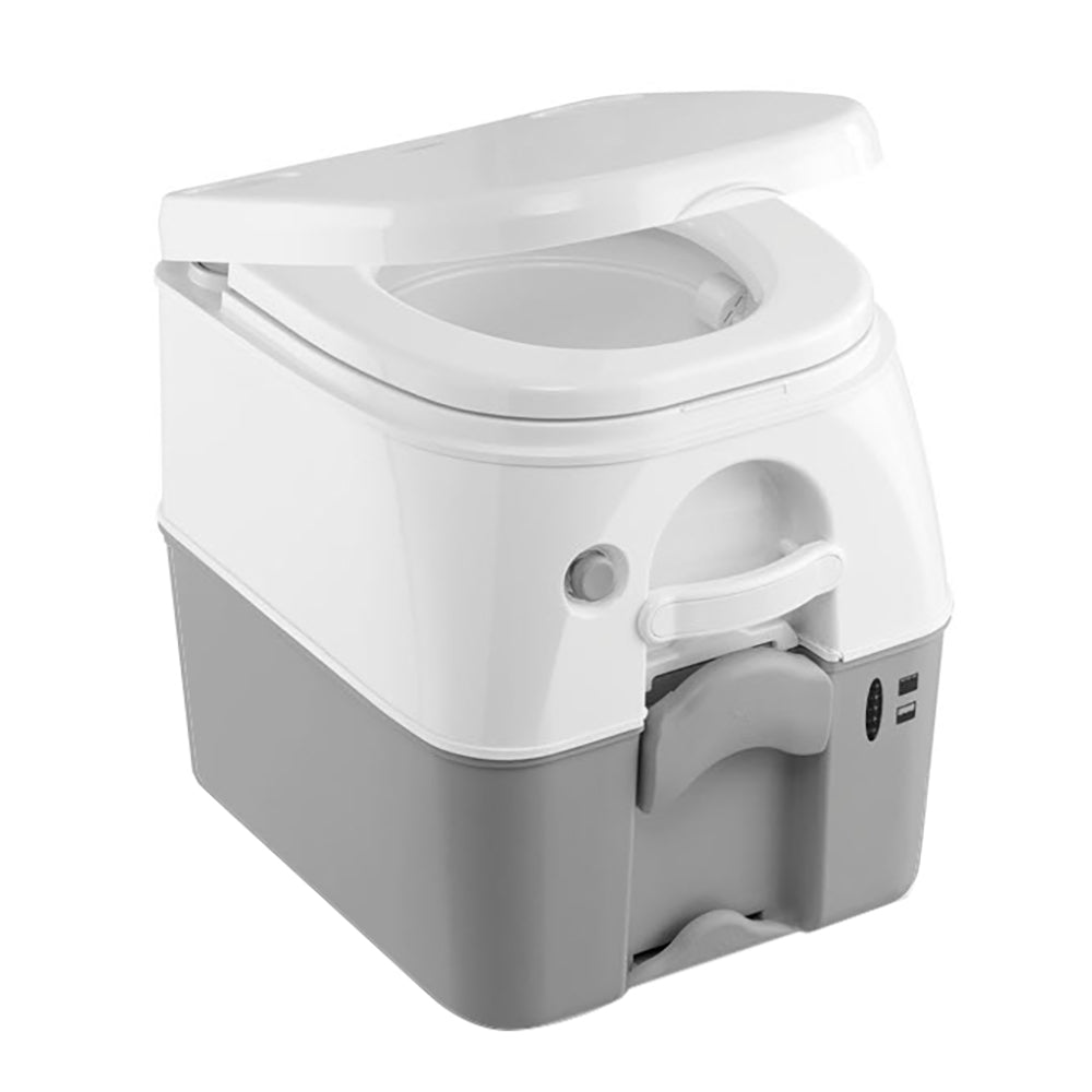 Dometic 975 Portable Toilet with Mounting Brackets - 5 Gallon Grey