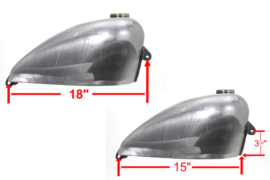 Wyatt Gatling Chopper Style 2.5 Gallon Gas Tank with Mounting Features