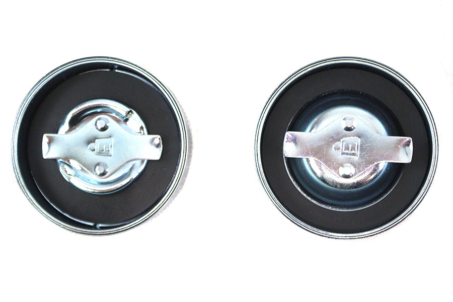 Wyatt Gatling Skull Style Vented and Non-Vented Gas Cap Set for Harley Davidson FL 1965-1974