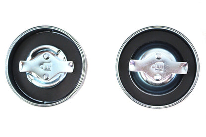 Wyatt Gatling Skull Style Vented and Non-Vented Gas Cap Set for Harley Davidson FL 1965-1974