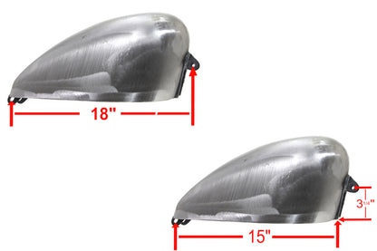 Wyatt Gatling Chopper Style 2.5 Gallon Gas Tank - 16-3/4 Inch Tunnel Length