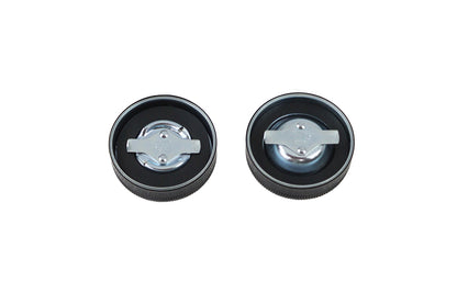 Wyatt Gatling Black Skull Gas Cap Set for Harley Davidson FL Models