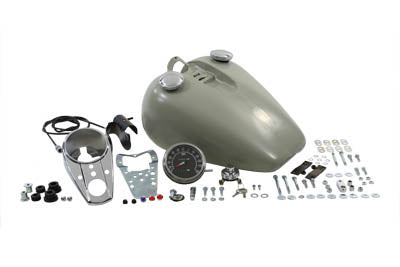 V-Twin Bobbed 3.2 Gallon Gas Tank Kit for Harley Davidson XL (1979-1981)