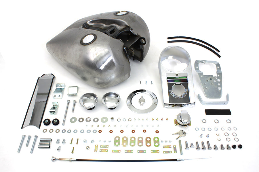 V-Twin Bobbed 4-Gallon Gas Tank Kit for Harley Davidson FXD (1995-2004)