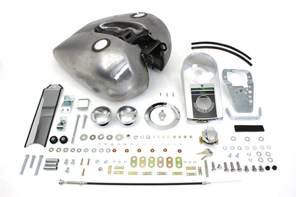 V-Twin Bobbed 4-Gallon Gas Tank Kit for Harley Davidson FXD (1995-2004)