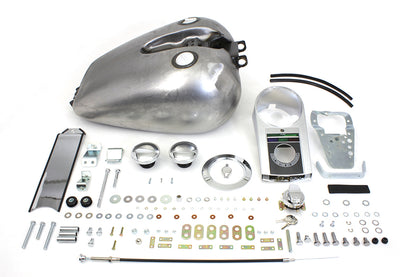 V-Twin Bobbed 4-Gallon Gas Tank Kit for Harley Davidson FXD (1995-2004)