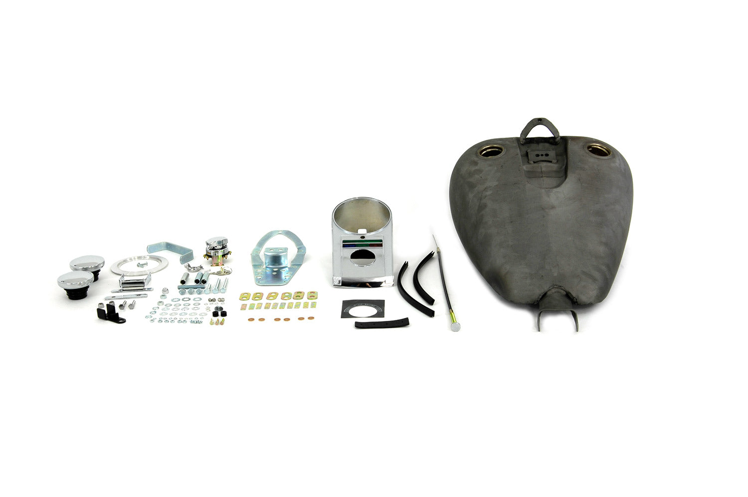 V-Twin Bobbed 3.2 Gallon Gas Tank Kit for Harley Davidson XL Models