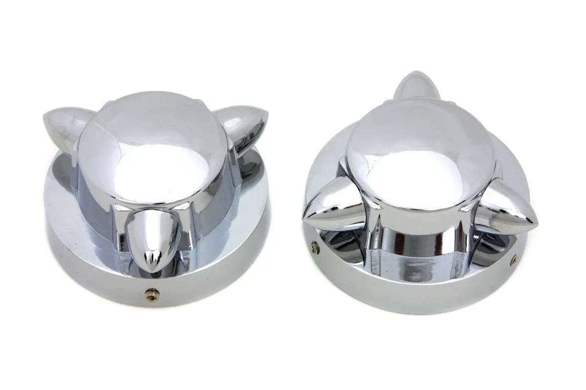 Wyatt Gatling Krommet Gas Cap Cover Set for Harley Davidson FL Models by Wyatt Gatling