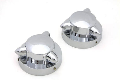 Wyatt Gatling Krommet Gas Cap Cover Set for Harley Davidson FL Models by Wyatt Gatling