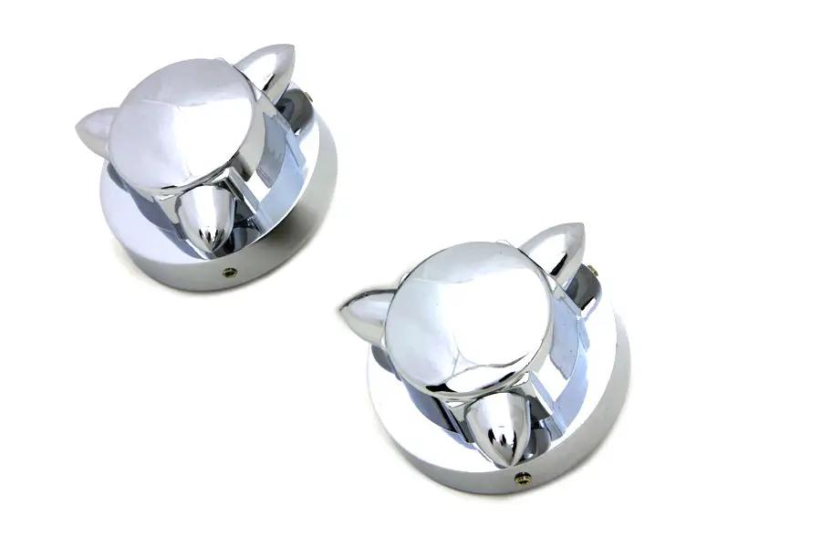 Wyatt Gatling Krommet Gas Cap Cover Set for Harley Davidson FL Models by Wyatt Gatling