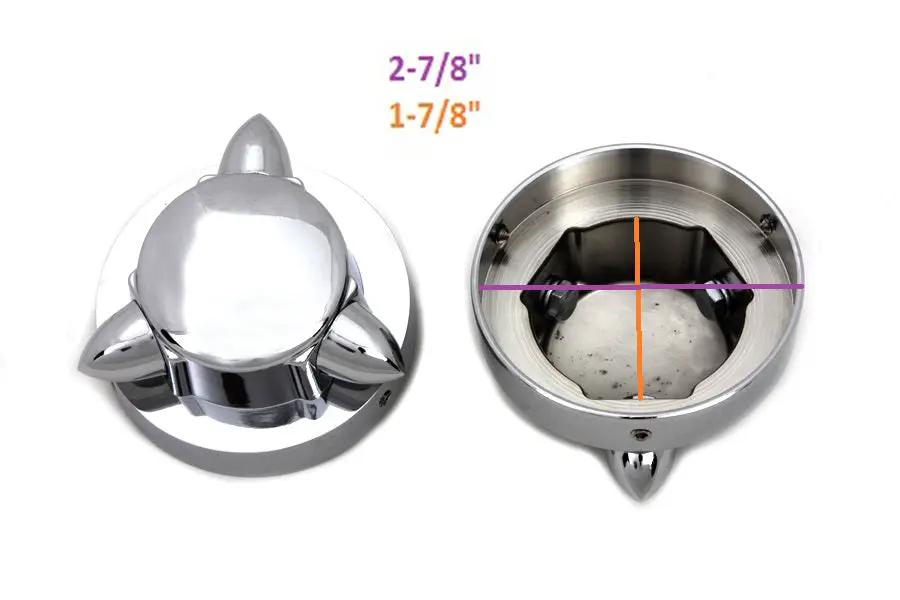 Wyatt Gatling Krommet Gas Cap Cover Set for Harley Davidson FL Models by Wyatt Gatling