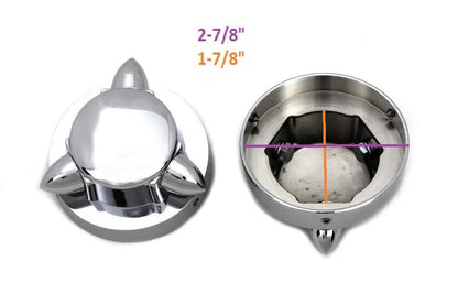 Wyatt Gatling Krommet Gas Cap Cover Set for Harley Davidson FL Models by Wyatt Gatling