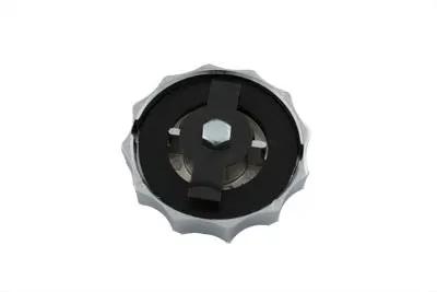 Wyatt Gatling Deluxe Chrome Gas Cap Part 71170 for Harley Davidson FL Models by Wyatt Gatling