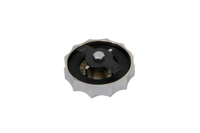 V-Twin Deluxe Chrome Scallop Style Gas Cap for Harley Davidson FL (Part #03-0206)