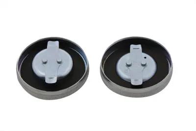 Wyatt Gatling Stock Style Gas Cap Set with Vented and Non-Vented Options for Harley Davidson FL Models by Wyatt Gatling