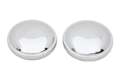 Wyatt Gatling Stock Style Gas Cap Set for Harley Davidson FL - Vented and Non-Vented Chrome Finish by Wyatt Gatling