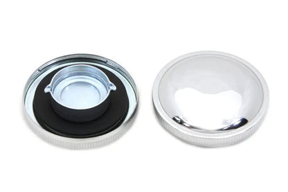 Wyatt Gatling Stock Style Gas Cap Set for Harley Davidson FL - Vented and Non-Vented Chrome Finish by Wyatt Gatling