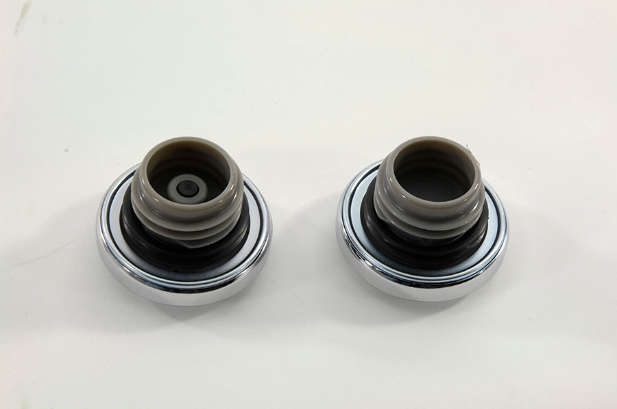 Wyatt Gatling 03-0305 Chrome Steel Vented and Non-Vented Screw-In Gas Cap Set