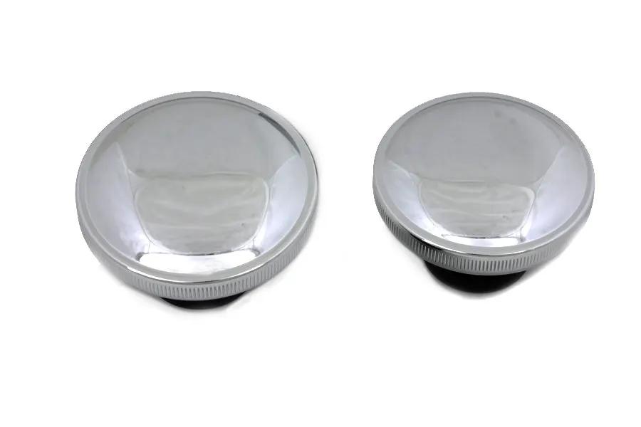 Wyatt Gatling 38-0321 Ratcheting Style Chrome Gas Cap Set for Harley Davidson FXST by Wyatt Gatling